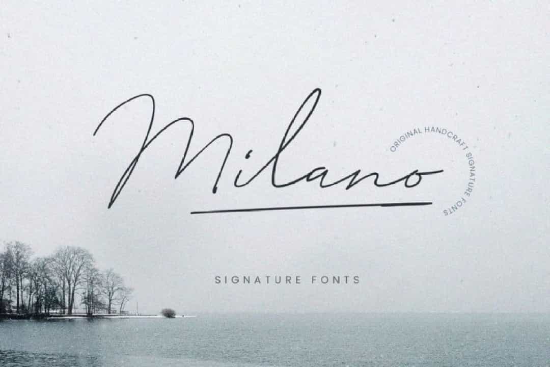 Milano Signature Script Font Image 1