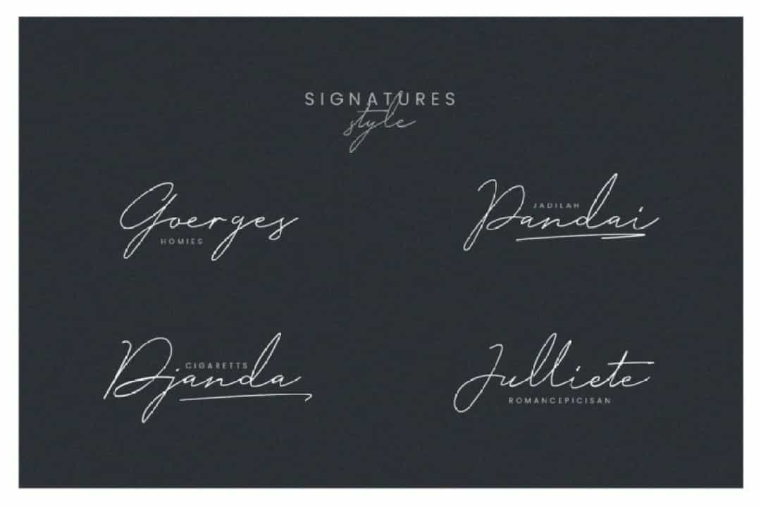 Milano Signature Script Font Image 2