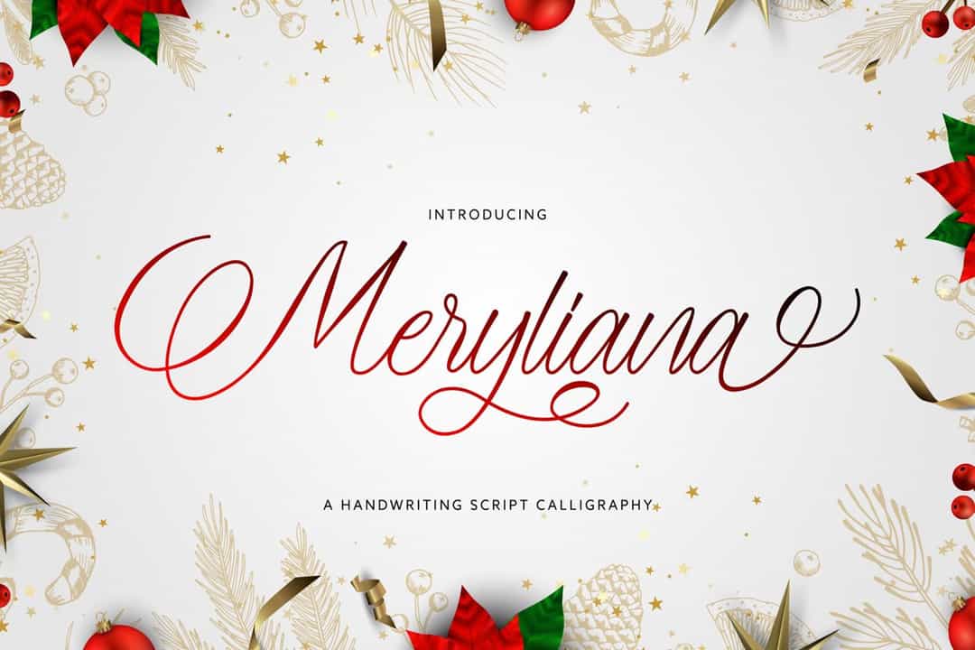 Meryliana Calligraphy Script Font Image 1