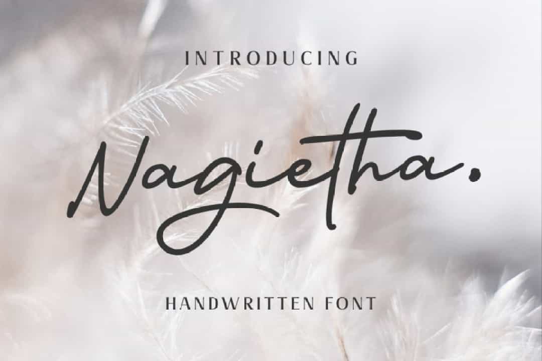 Nagietha Handwritten Signature Font Image 1