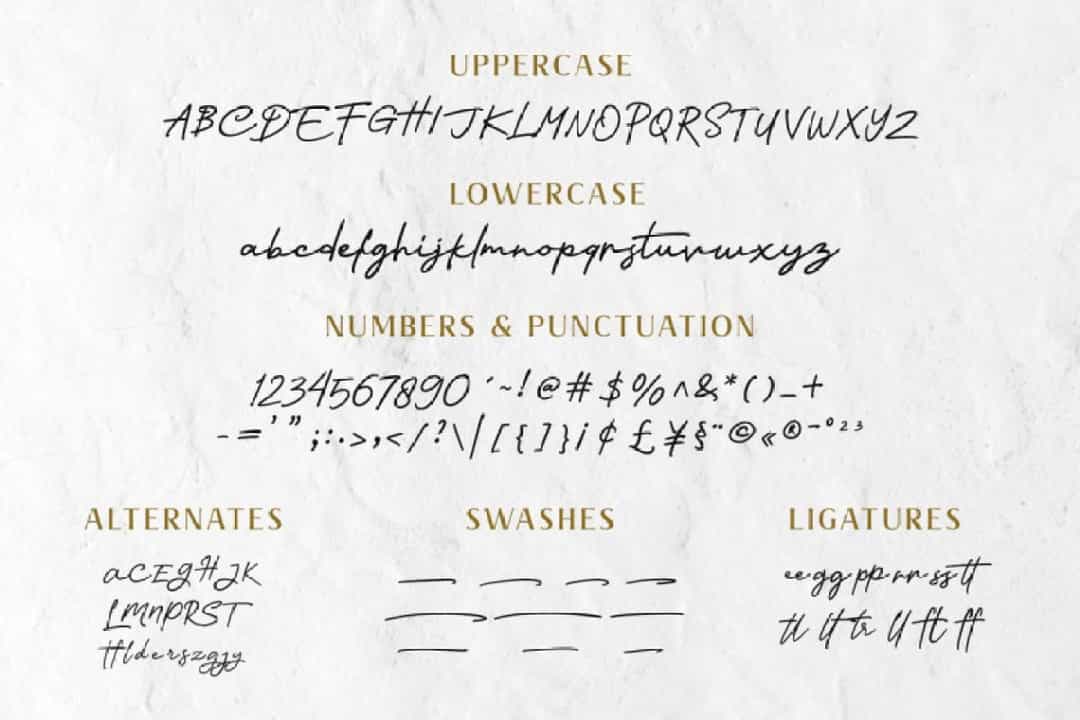 Nagietha Handwritten Signature Font Image 3