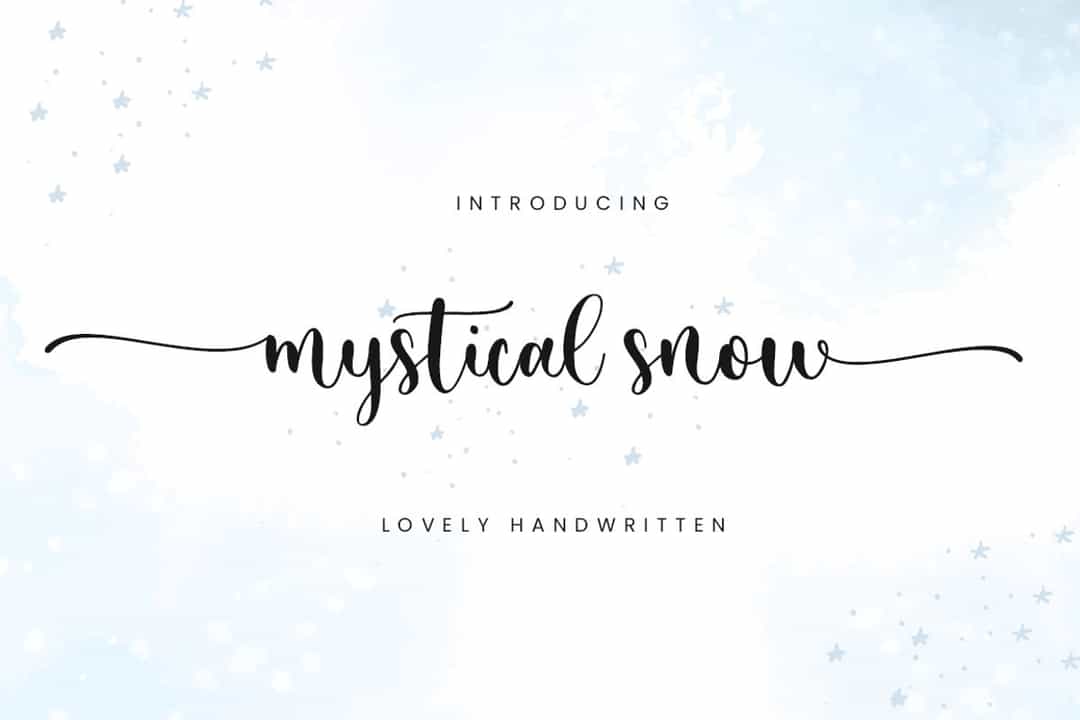 Mystical Snow Calligraphy Script Font Image 1