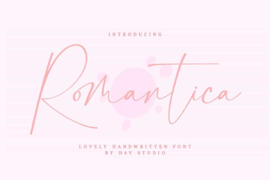 Romantica Lovely Handwritten Script Font Image 1
