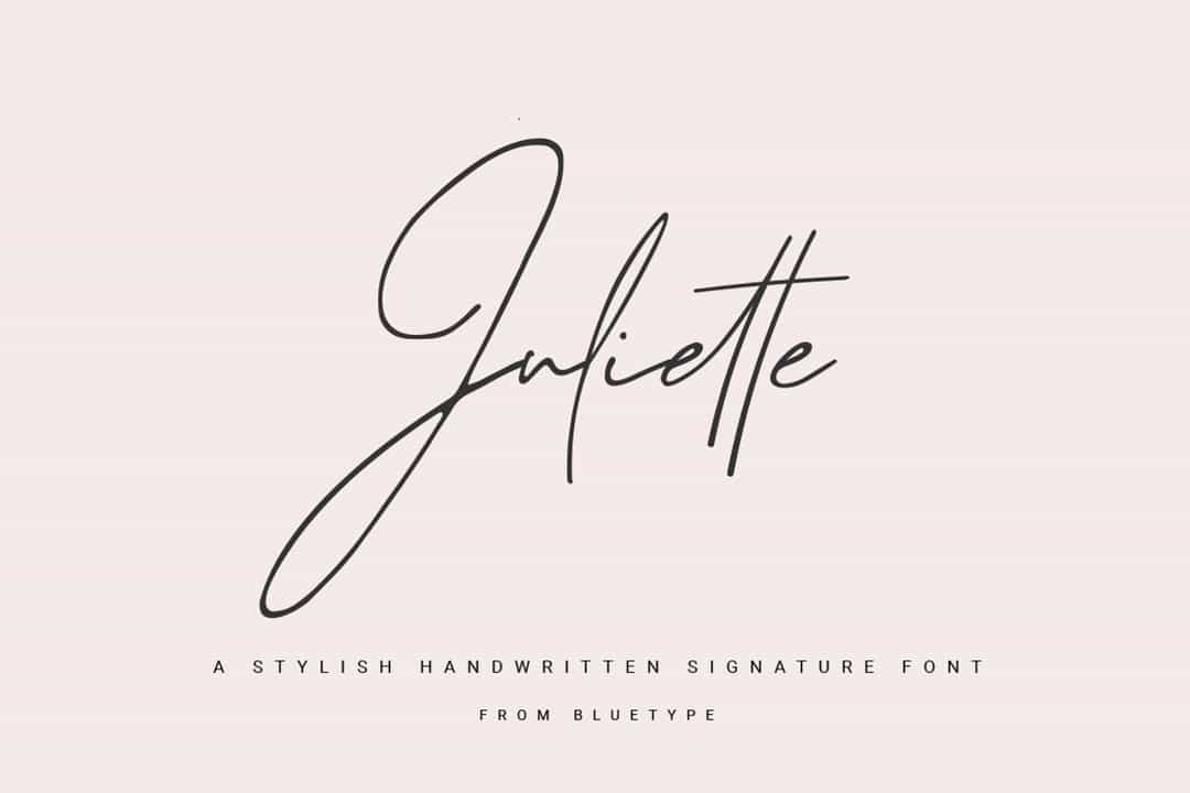 Juliette Handwritten Signature Font Image 1