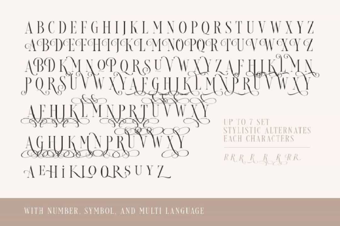 Loverica Classy Condensed Serif Font Image 3