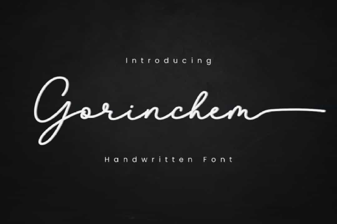 Gorinchem Handwritten Signature Font Image 1