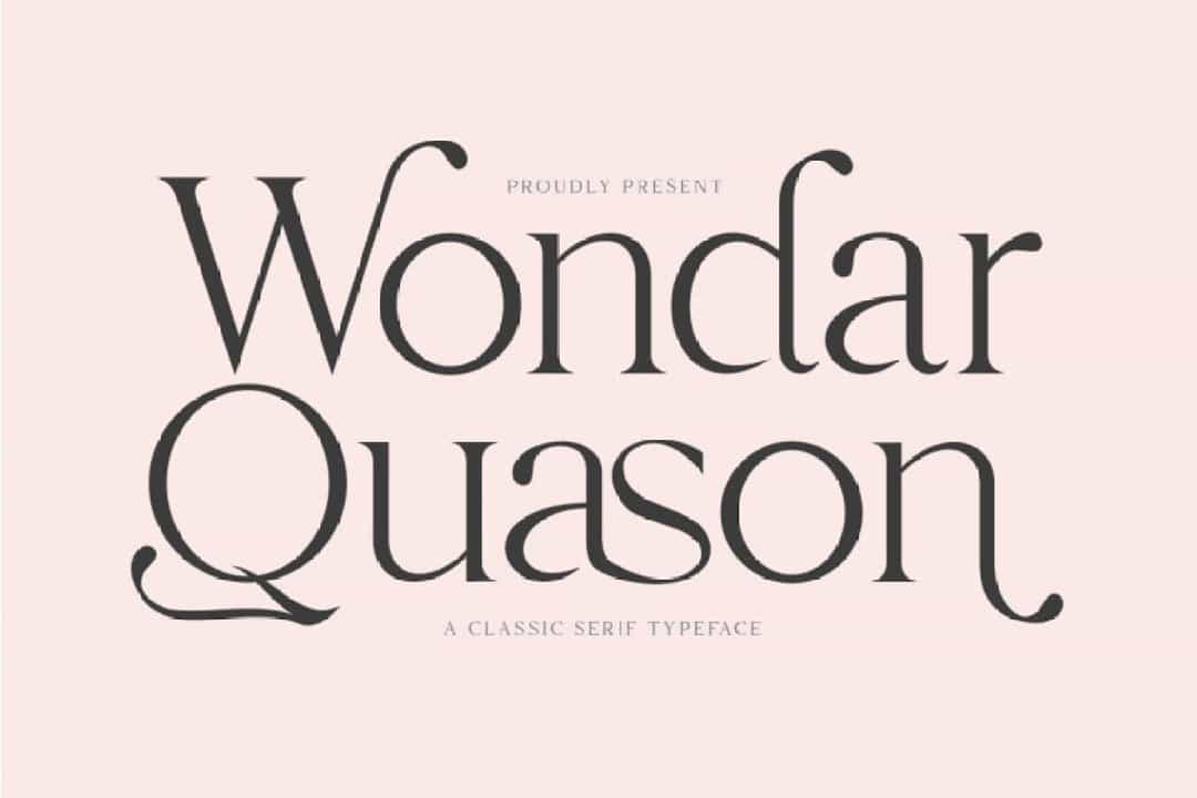 Wondar Quason Classic Serif Typeface Image 1