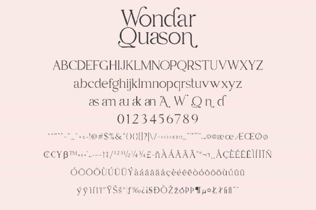 Wondar Quason Classic Serif Typeface Image 3