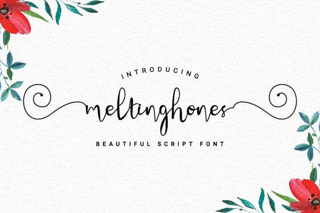 Meltinghones Calligraphy Script Font Image 1