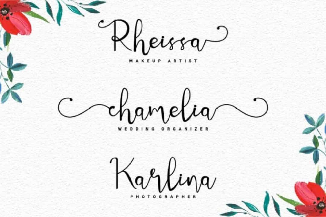 Meltinghones Calligraphy Script Font Image 2