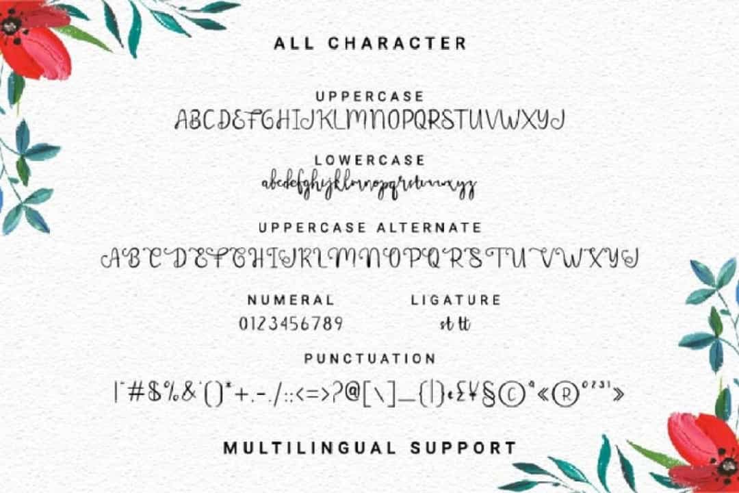 Meltinghones Calligraphy Script Font Image 3