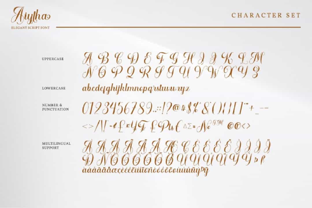 Aithya Elegant Calligraphy Script Font Image 3