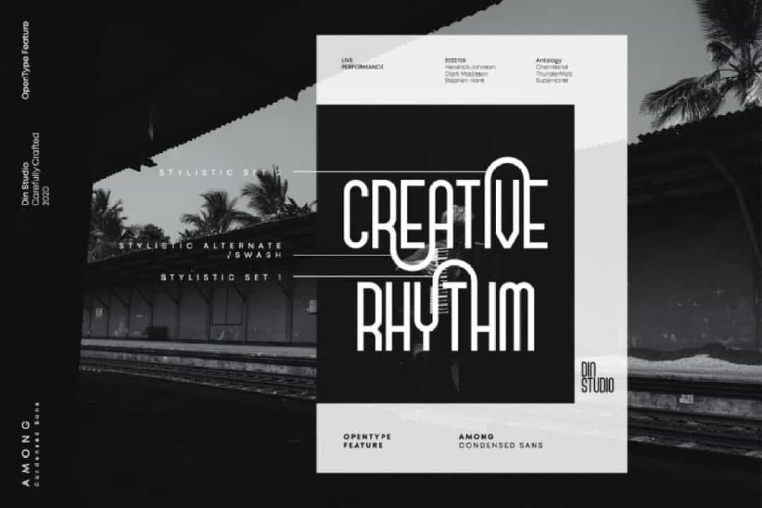 Among Condensed Sans Serif Font Image 2