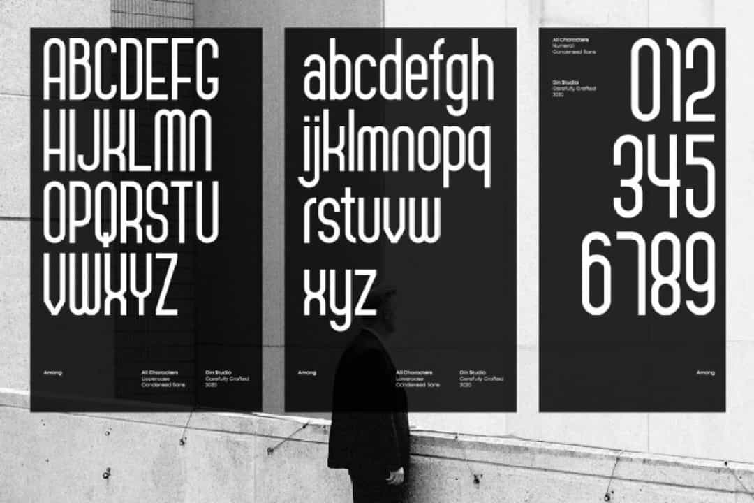 Among Condensed Sans Serif Font Image 3