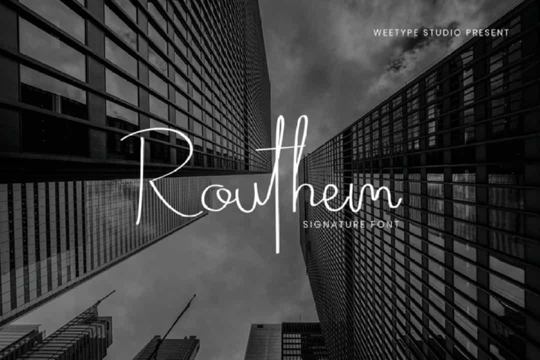 Routhem Handwritten Signature Font Image 1