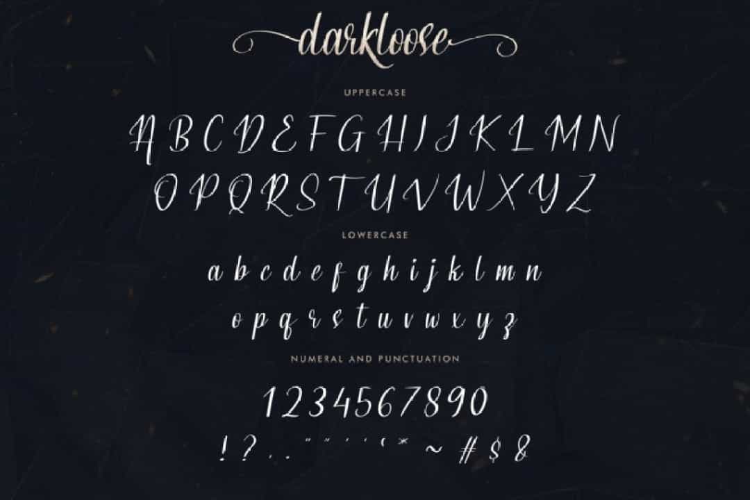 Darkloose Font Image 3