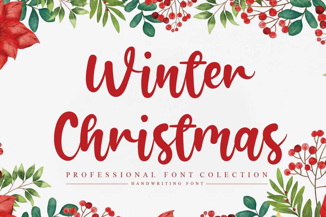 Winter Christmas Font Image 1