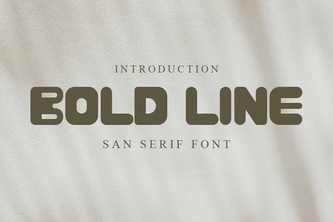 BOLD LINE Font Image 5