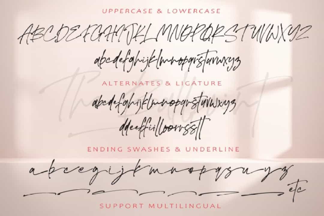 The Ballpoint Font Image 8