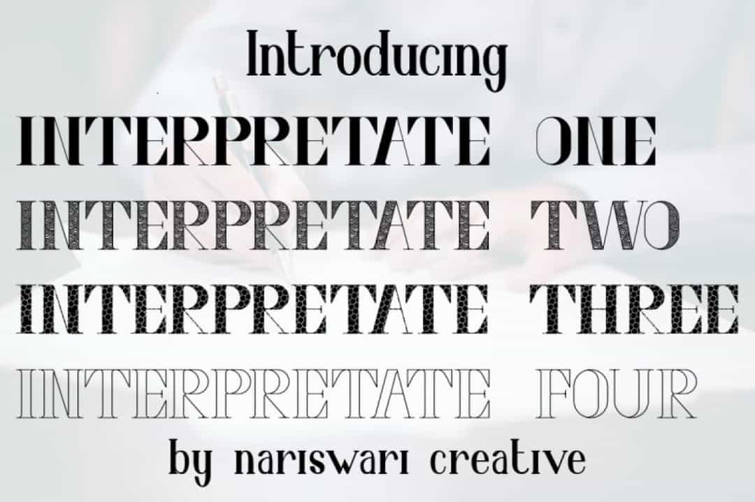 Interpretate Four Font Image 2