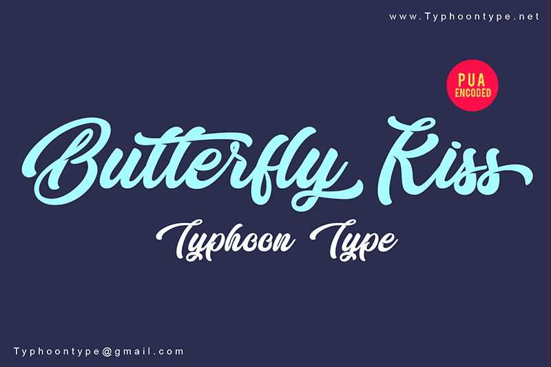 Butterfly Kiss Font Image 1