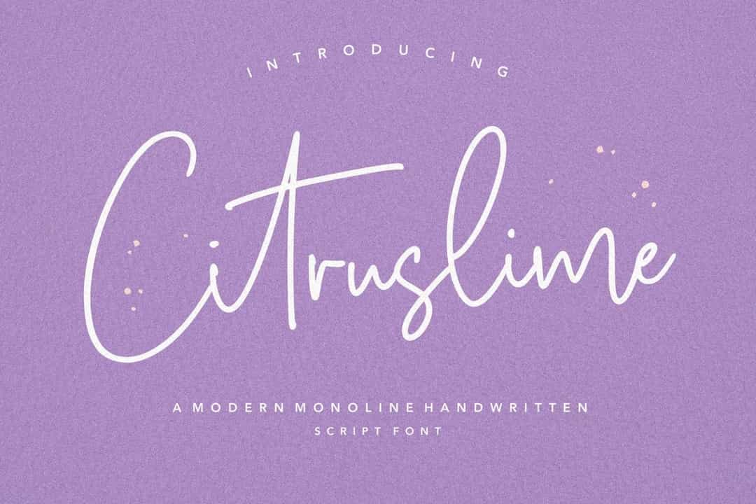 Citruslime Font Image 1
