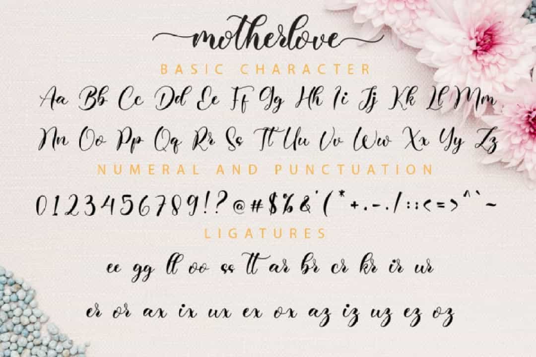 Motherlove Font Image 3