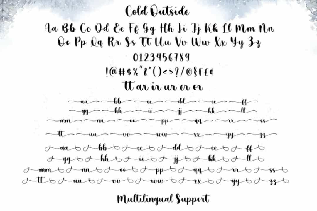 Cold Outside Font Image 3