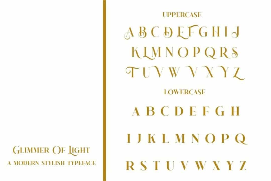 Glimmer Of Light Font Image 2