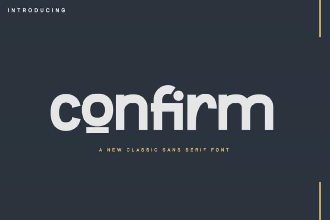 Confirm Font Image 1