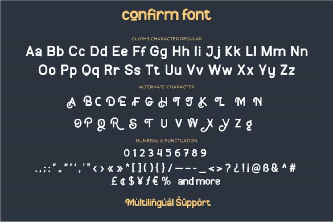 Confirm Font Image 3