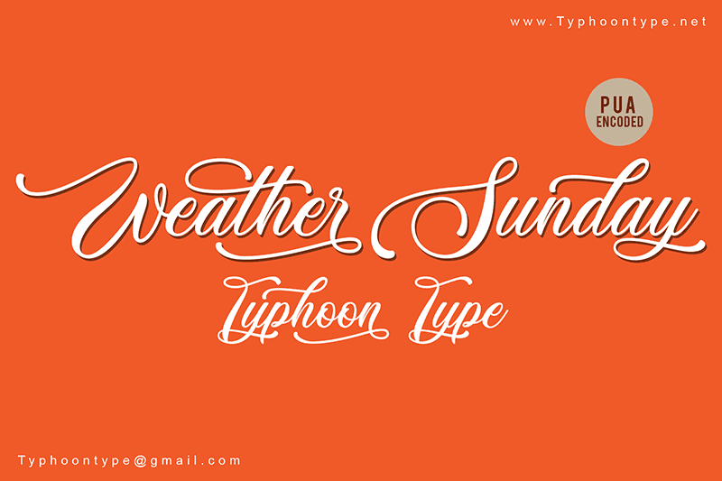 Weather Sunday Font Image 1