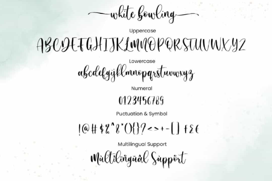 White Bowling Font Image 3