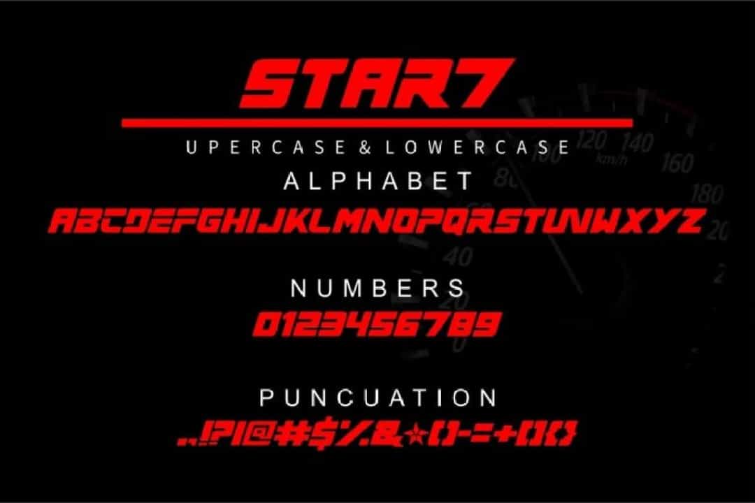 Star7 Font Image 3