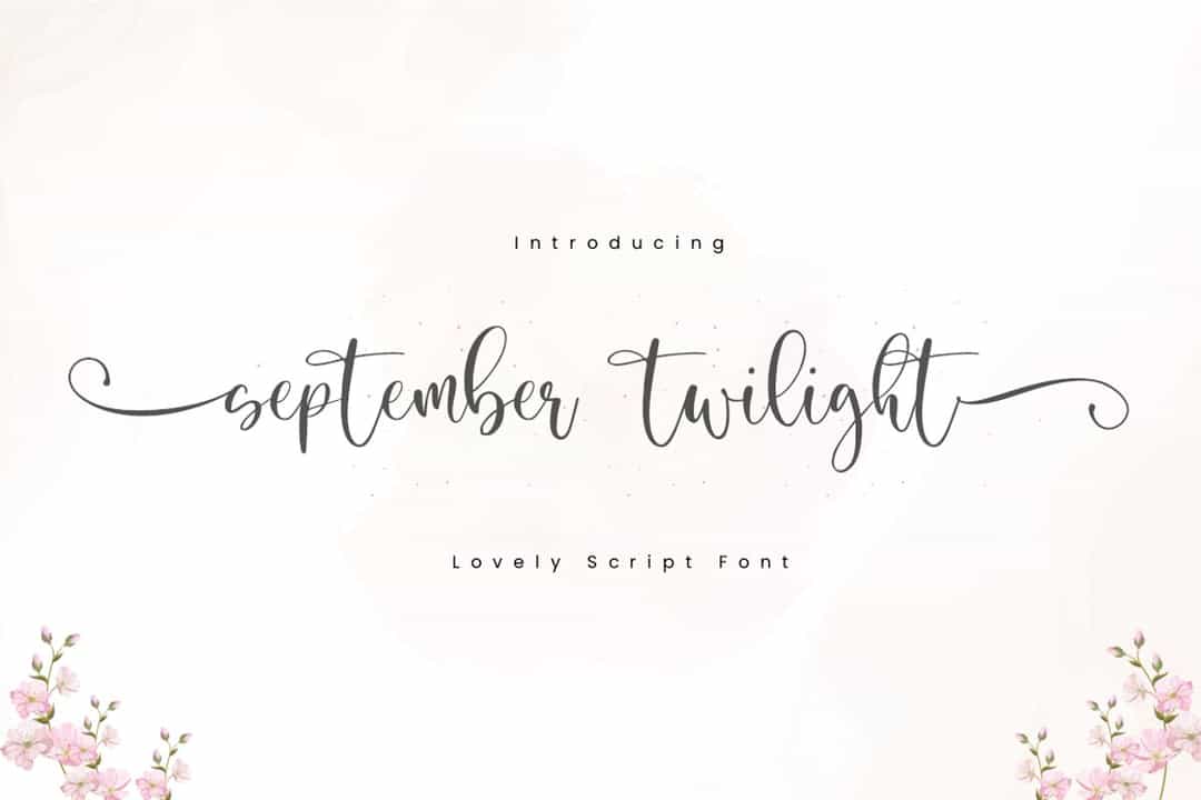 September Twilight Font Image 1