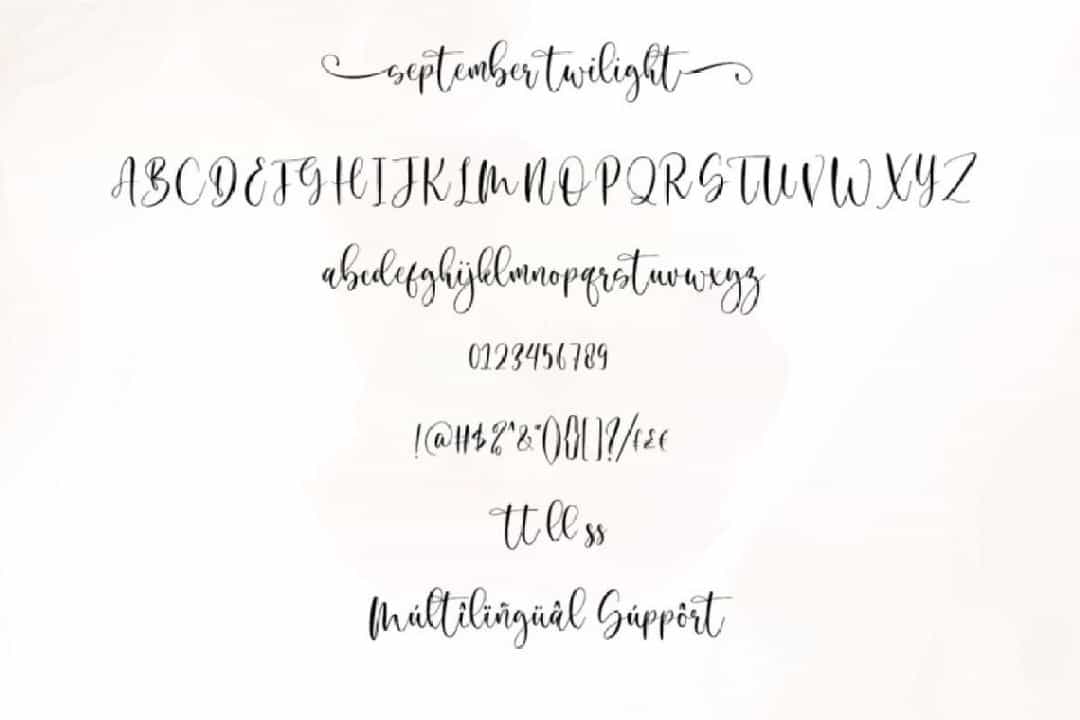 September Twilight Font Image 3