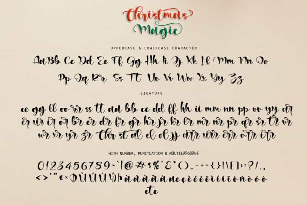 Christmas Magic Font Image 3