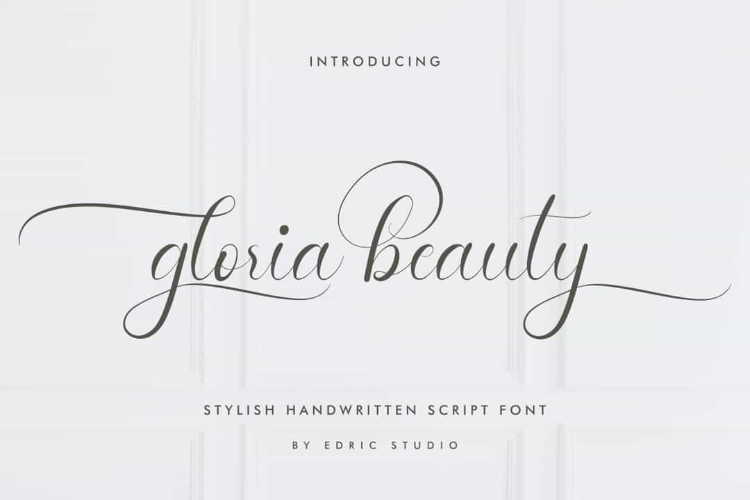 Gloria Beauty Font Image 1