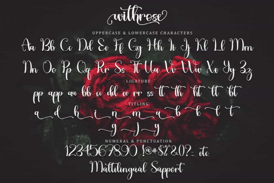 Withrose Font Image 3