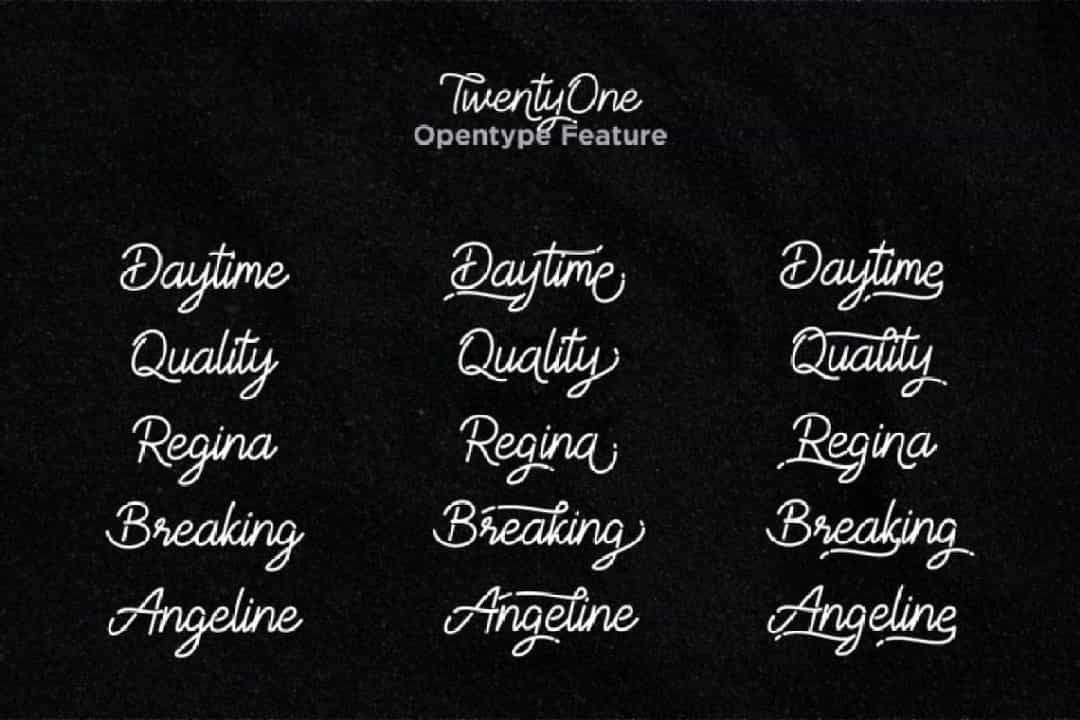 TwentyOne Font Image 2