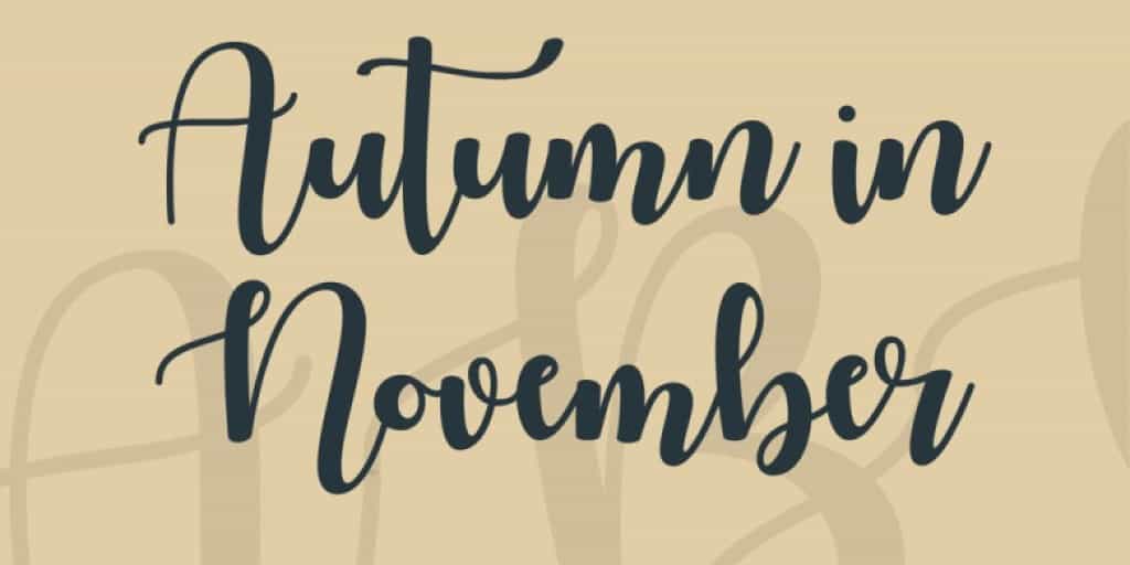 Autumn in November Font Image 1
