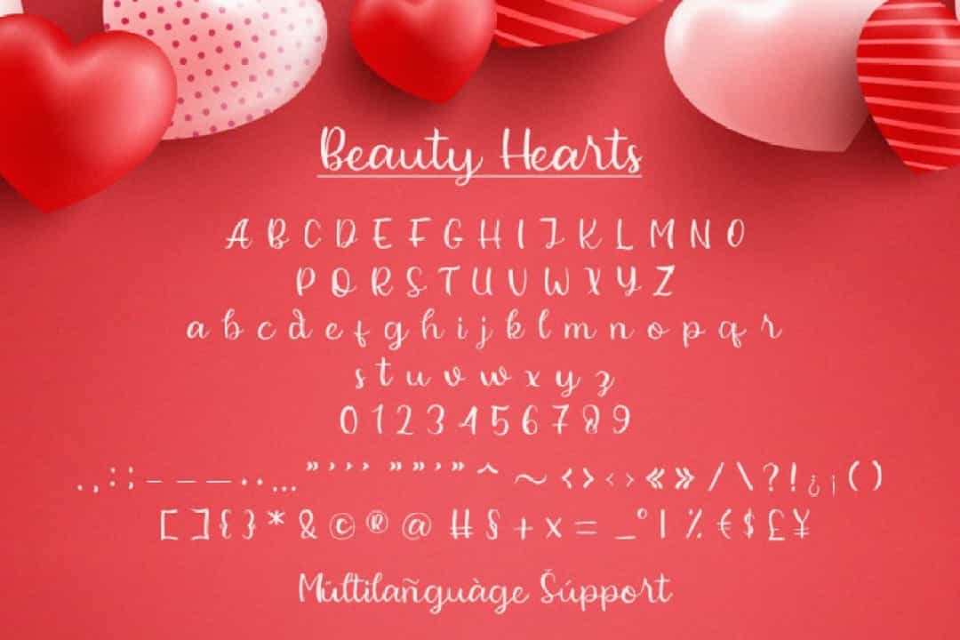Beauty Hearts Font Image 3