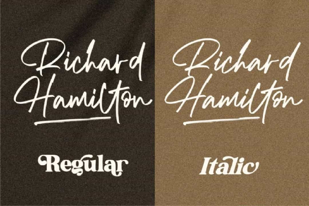 Richard Hamilton Font Image 2
