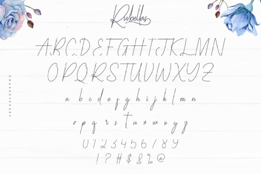 Rubellas Font Image 3