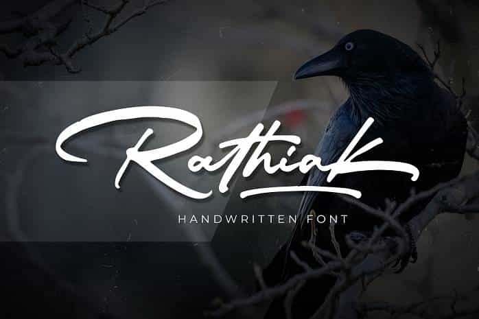Rathiak Handwritten Font Image 1