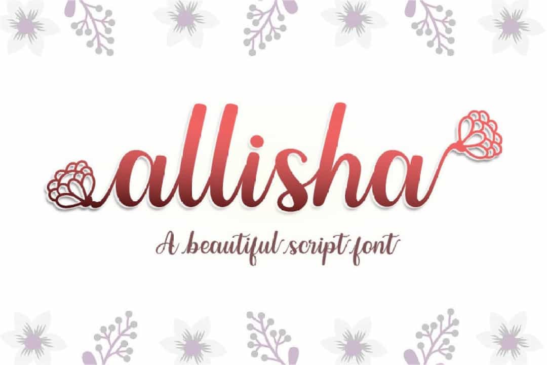 Allisha Font Image 1
