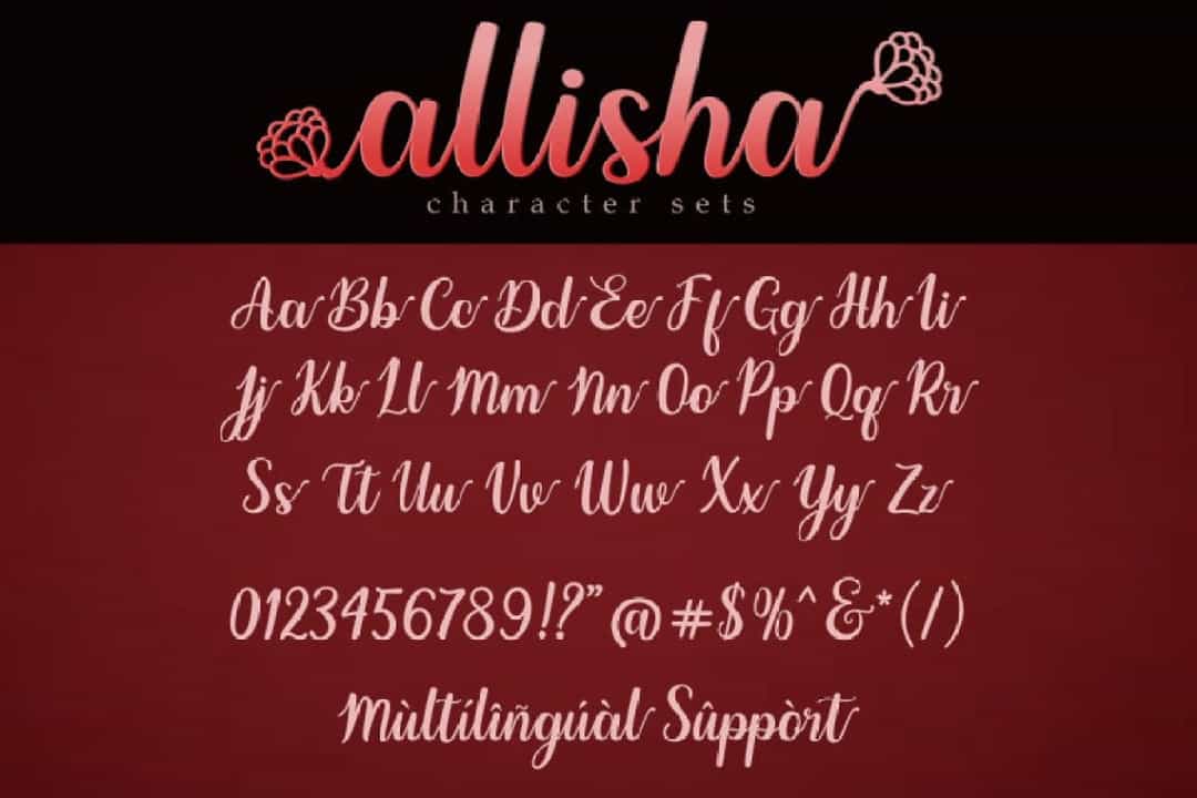 Allisha Font Image 3