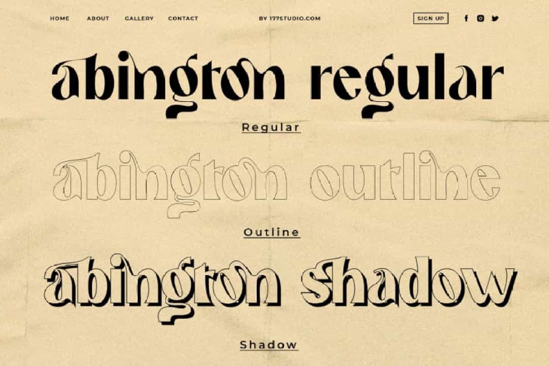 Abington Font Image 2