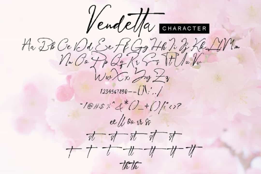 Vendetta Font Image 3