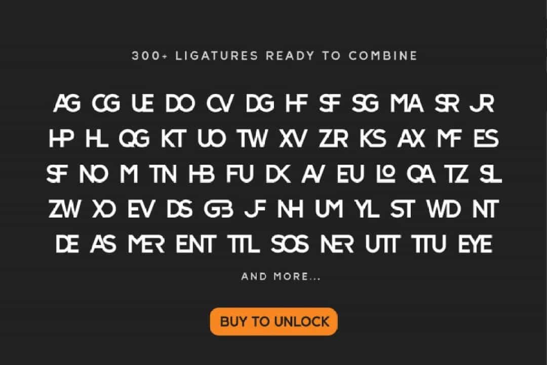 Hundred Ligatture Font Image 3